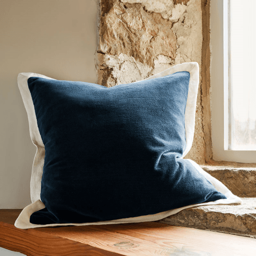 Image showing the Eltham Cushion, 45 x 45cm, Navy product.