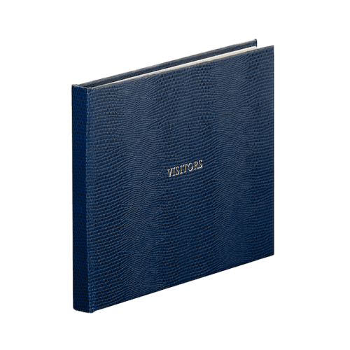 Image showing the Oyster Bay Lined Visitors Book, L16 x W21.5cm, Navy Croc product.