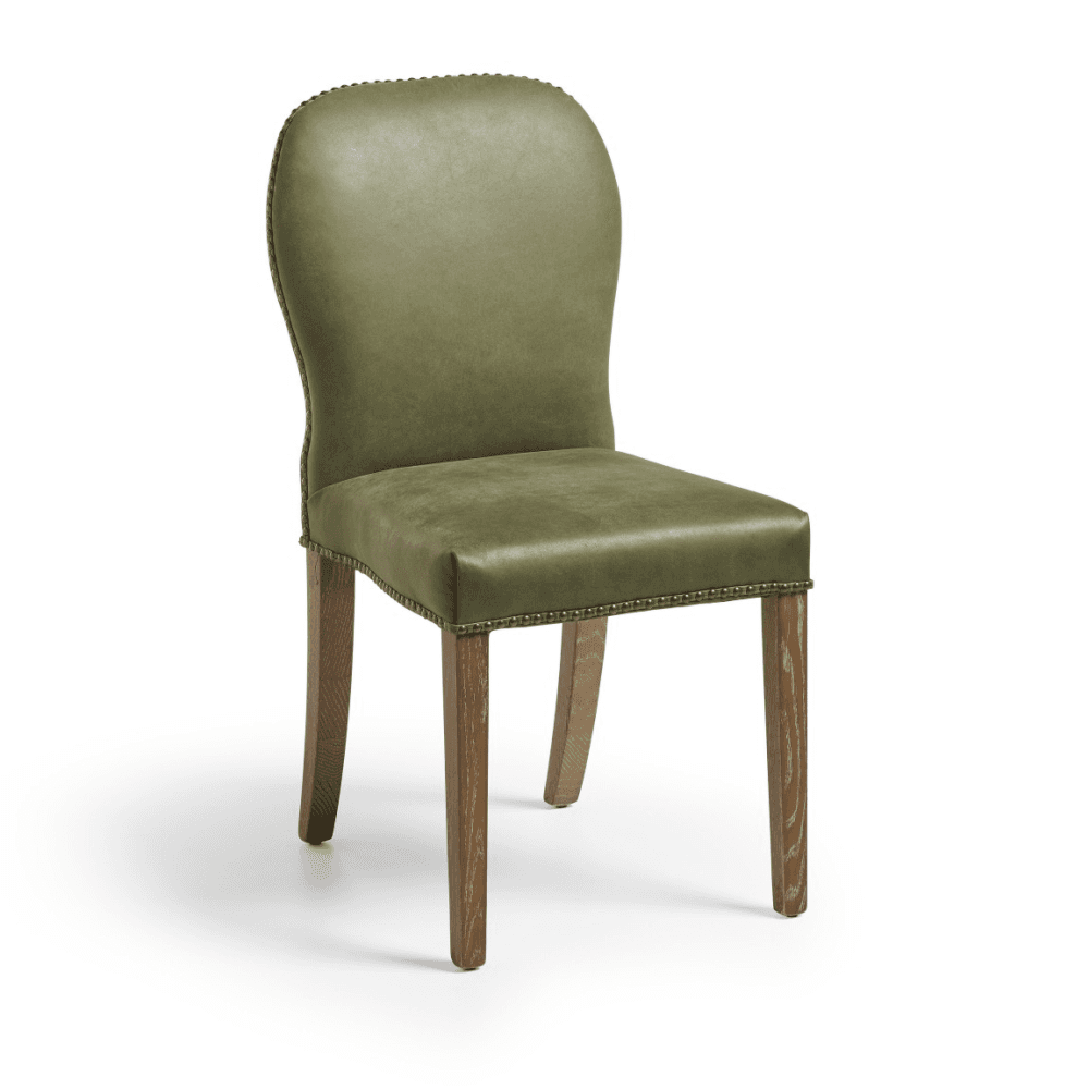 Stafford Leather Dining Chair, Spruce