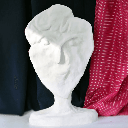 Image showing the Rudi Abstract Sculptural Bust, H56cm, White product.