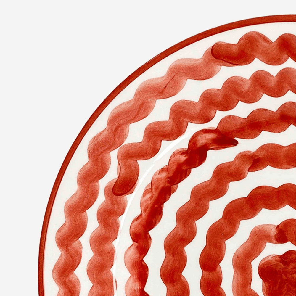 Ondas Side Plate, Rust Red