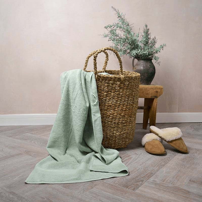 Organic 600gsm The Bath Sheet, 70 x 140cm, Sage Green