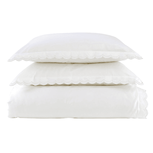 Image showing the Scallop Edge Duvet Set, Super King, White product.