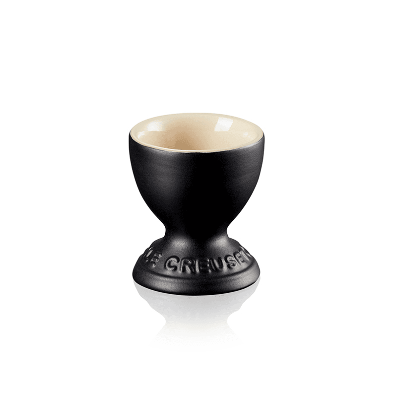 Stoneware Egg cup, Satin Black