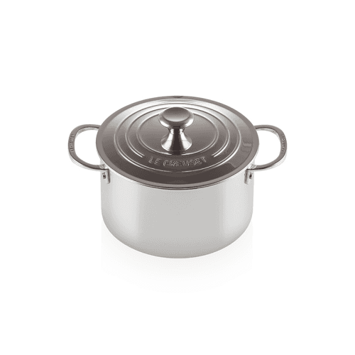 Image showing the Siganture Uncoated Deep casserole with lid, Stainless Steel product.