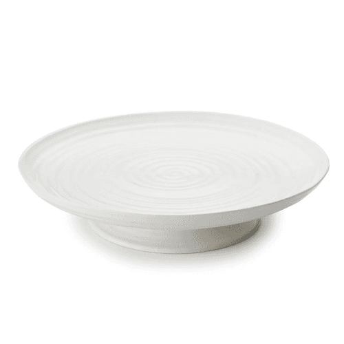 Image showing the Ceramics Footed cake plate, 24 x 10cm, White product.