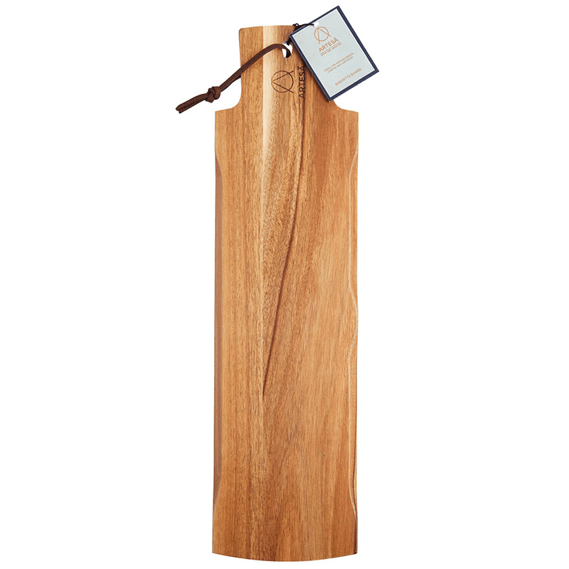 Serving plank/baguette board, 48 x 13cm, acacia wood