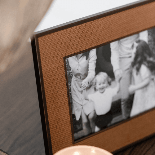 Image showing the Rattan Photo Frame, Almond product.