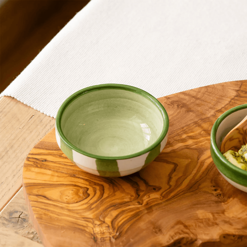 Stripe Dip Bowl, Green