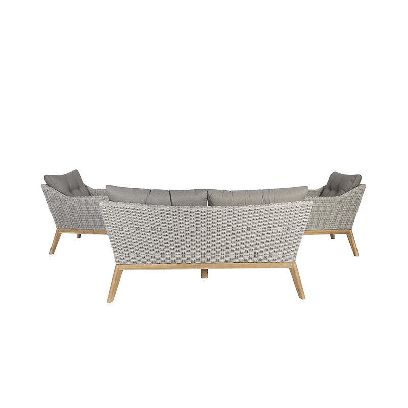 Larissa Lounge Set, Light Kubu Grey