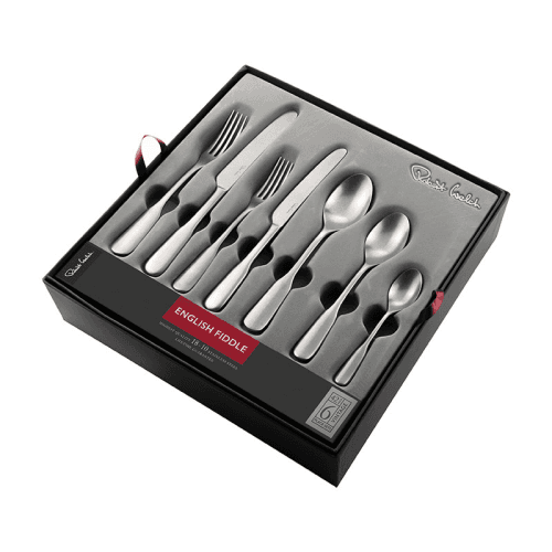 Image showing the Fiddle Vintage 42 Piece Cutlery Set, Stainless Steel product.