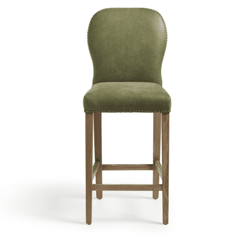 Image showing the Stafford Leather Bar Stool, Spruce product.