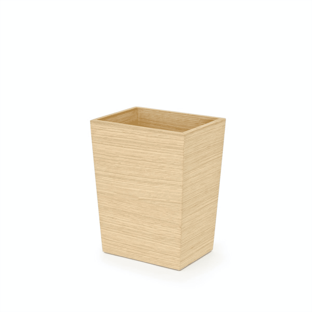 280 Mezza Rectangular bin, H28 x W22 x D16.5cm, Oak