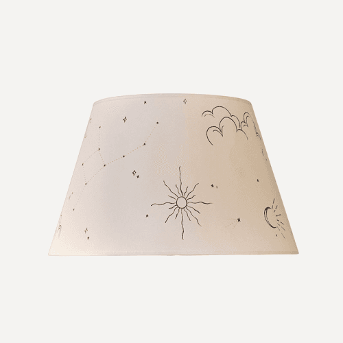 Image showing the Hum London Celestial Lampshade, 40cm, White product.