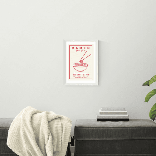 Image showing the Violet Studio Ramen Framed Print, Red product.
