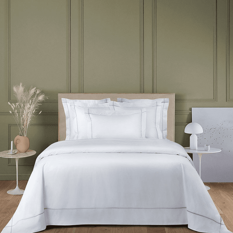 Athena - 500 Thread Count Cotton Percale King pillowcase, 50 x 90cm, Silver