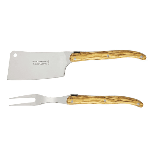 Image showing the Laguiole 2 Piece Cheese Set in Box, Olive Wood product.