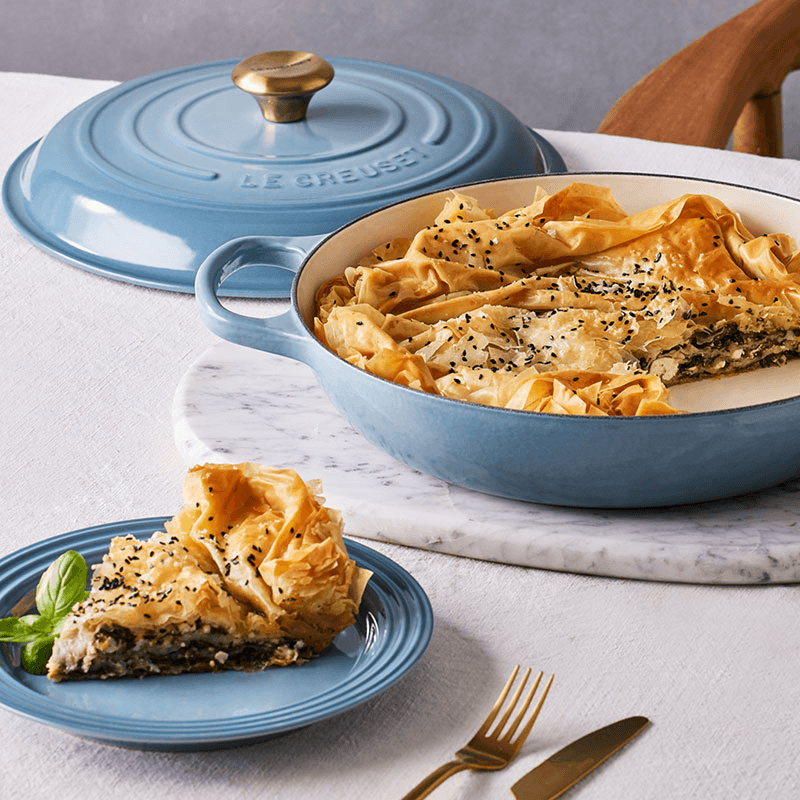 Signature Cast Iron Shallow Casserole, 26cm, Chambray