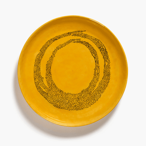 Image showing the Ottolenghi Medium serving platter, Yellow And Black product.