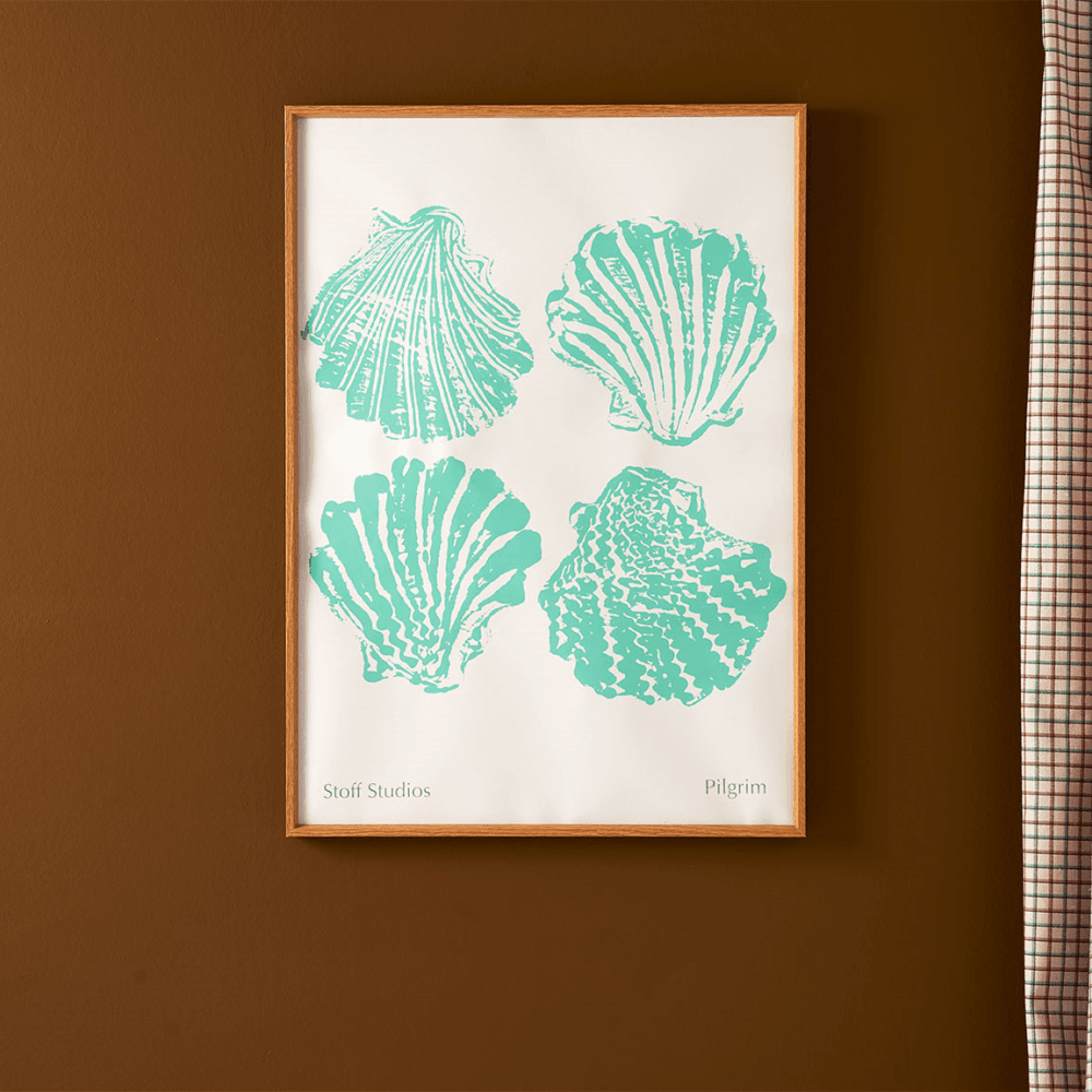 Pilgrim  Print Waxed Oak Frame, Lido