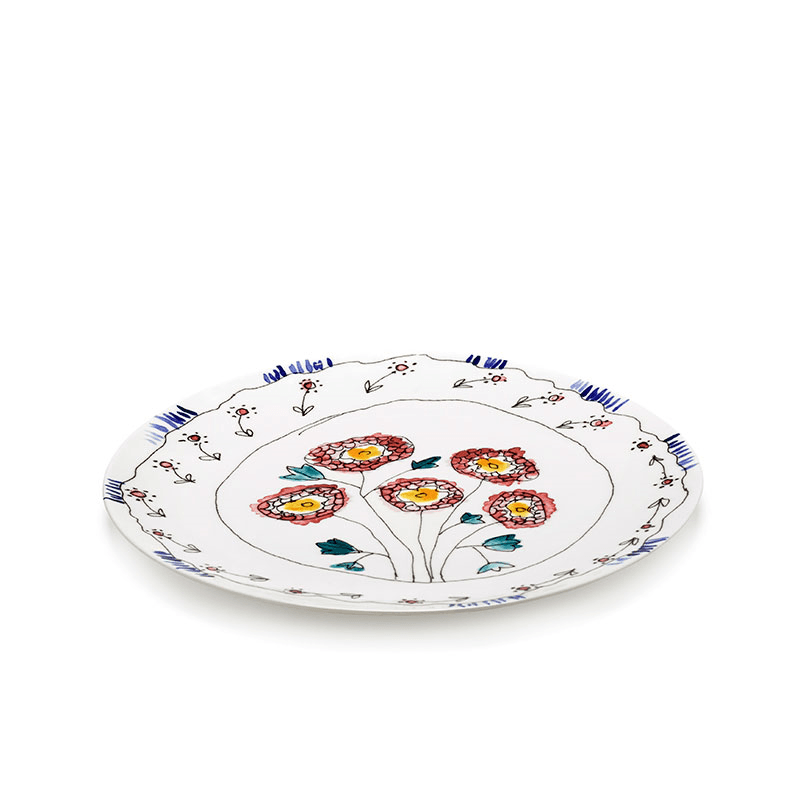 Midnight Flowers by Marni Set of 2 Serving Plates, Anemone Milk