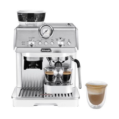Image showing the La Specialista Arte Bean to Cup Manual Coffee Machine, White product.