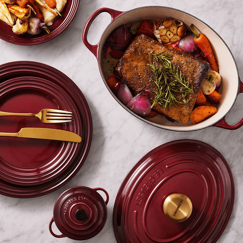 Signature Cast Iron Oval Casserole, 29cm, Garnet