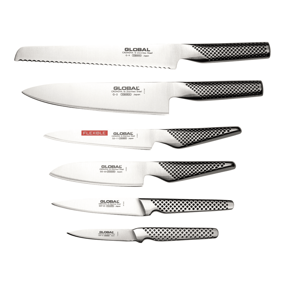 7 Piece Knife Block Set, Stainless Stel