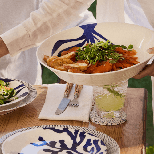 Image showing the Pacific Low Serving Bowl, Blue product.