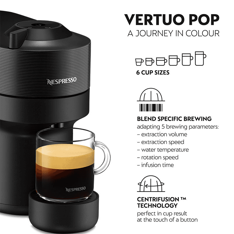 Vertuo Pop Coffee Machine, Black
