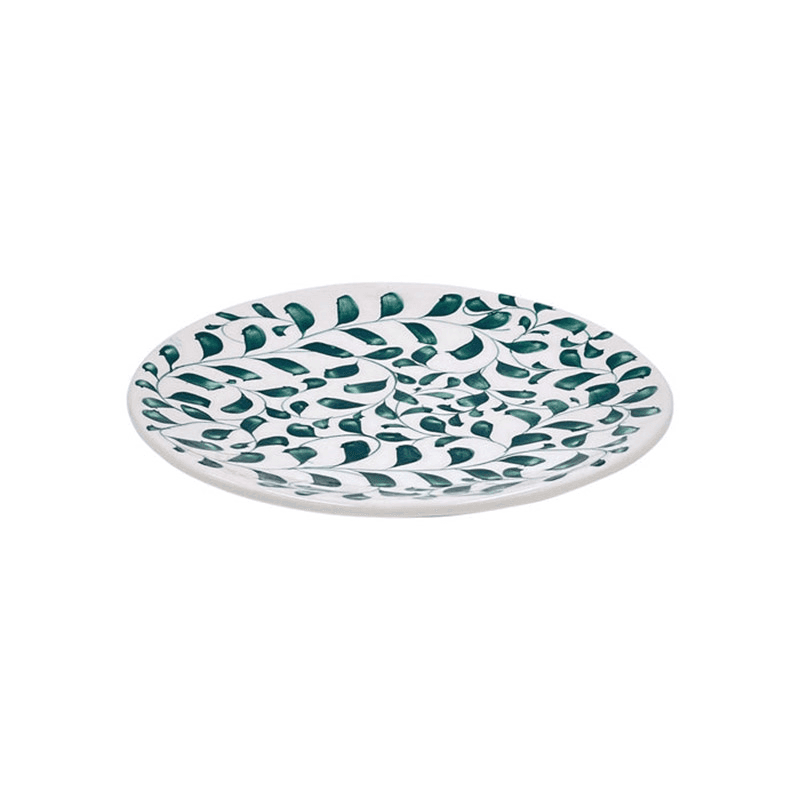 Scroll Side Plate, D19cm, Green