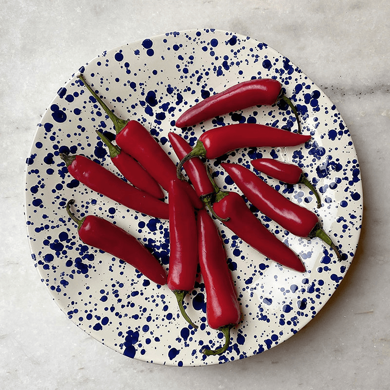 Splatter Shallow Serving Bowl, D29cm, Blueberry