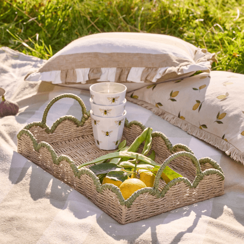 Image showing the Scalloped Tray, Natural product.