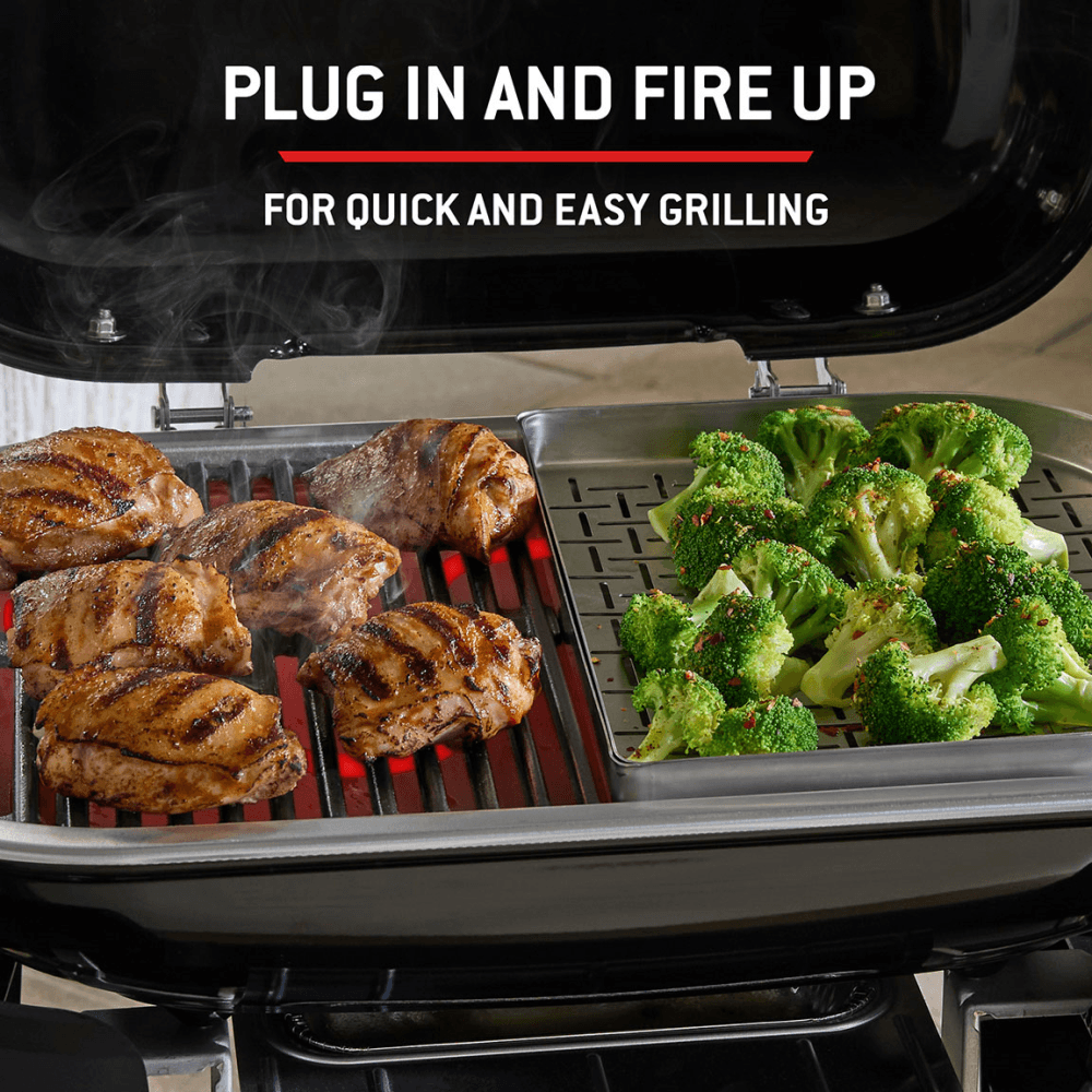 Lumin Compact Electric Grill With Stand, Black
