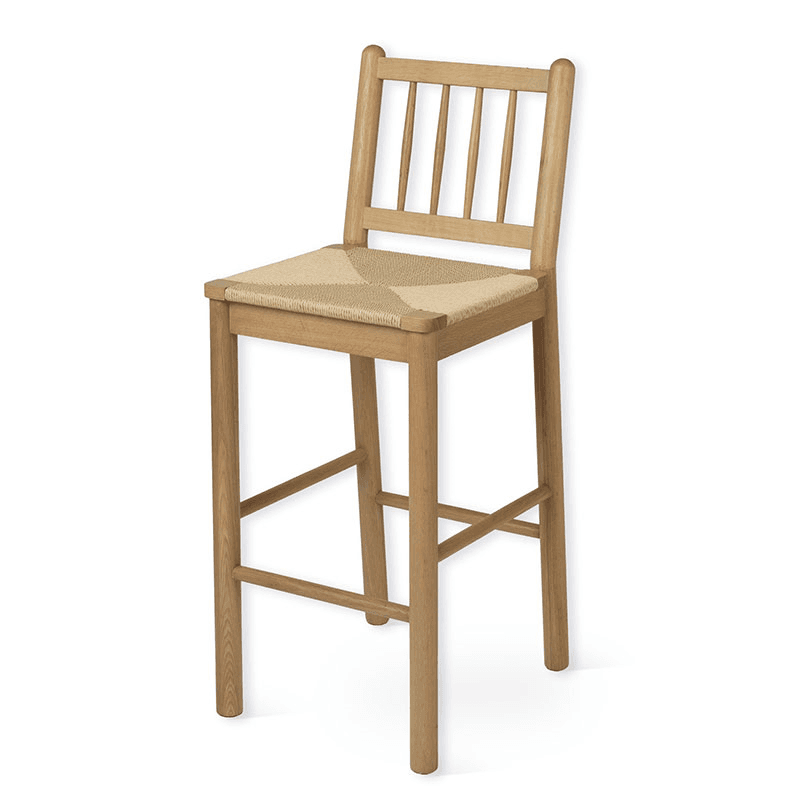 Longworth Spindle Back Bar Stool, Oak Wood