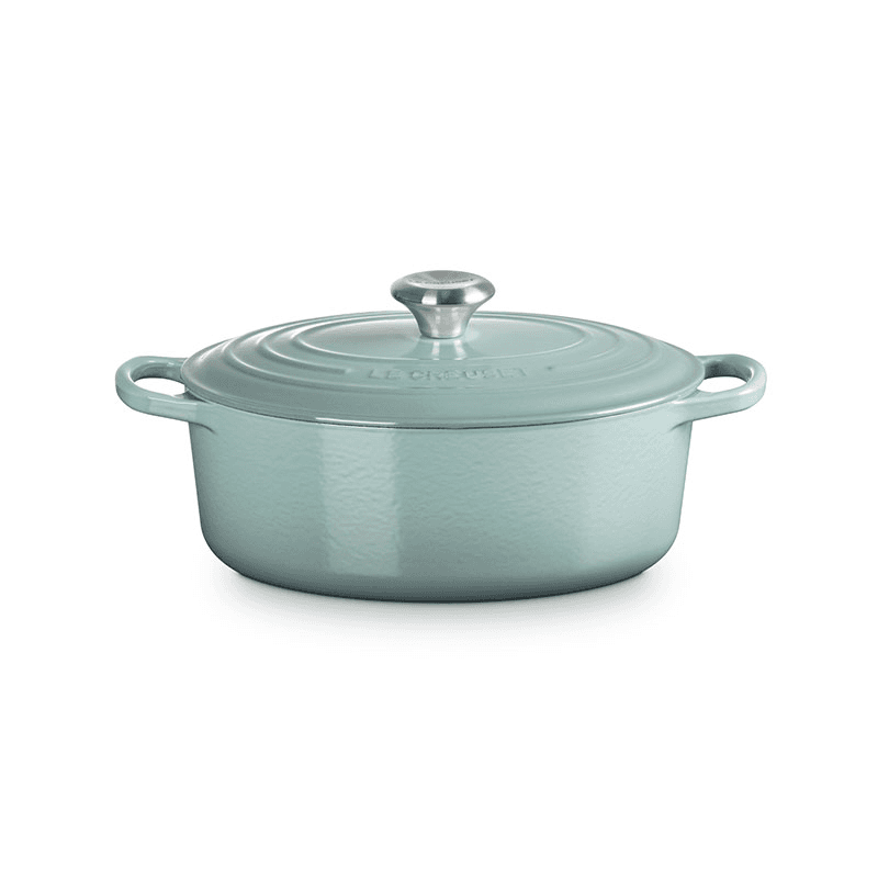 Cast Iron Oval Casserole, 27cm, Sea Salt