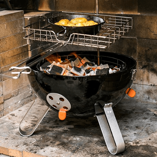 Flip'n grate BBQ swivel grill, small 47cm, Silver