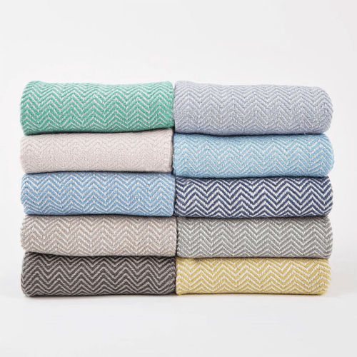 Herringbone Blanket, 250cm x 130cm, Lavender