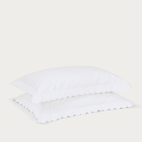 Image showing the Madalena Set of 2 Oxford Pillowcases, White product.