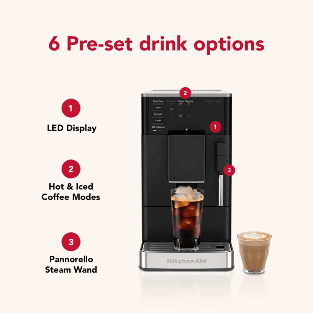 KF2 Fully Automatic Espresso Machine, Matte Black