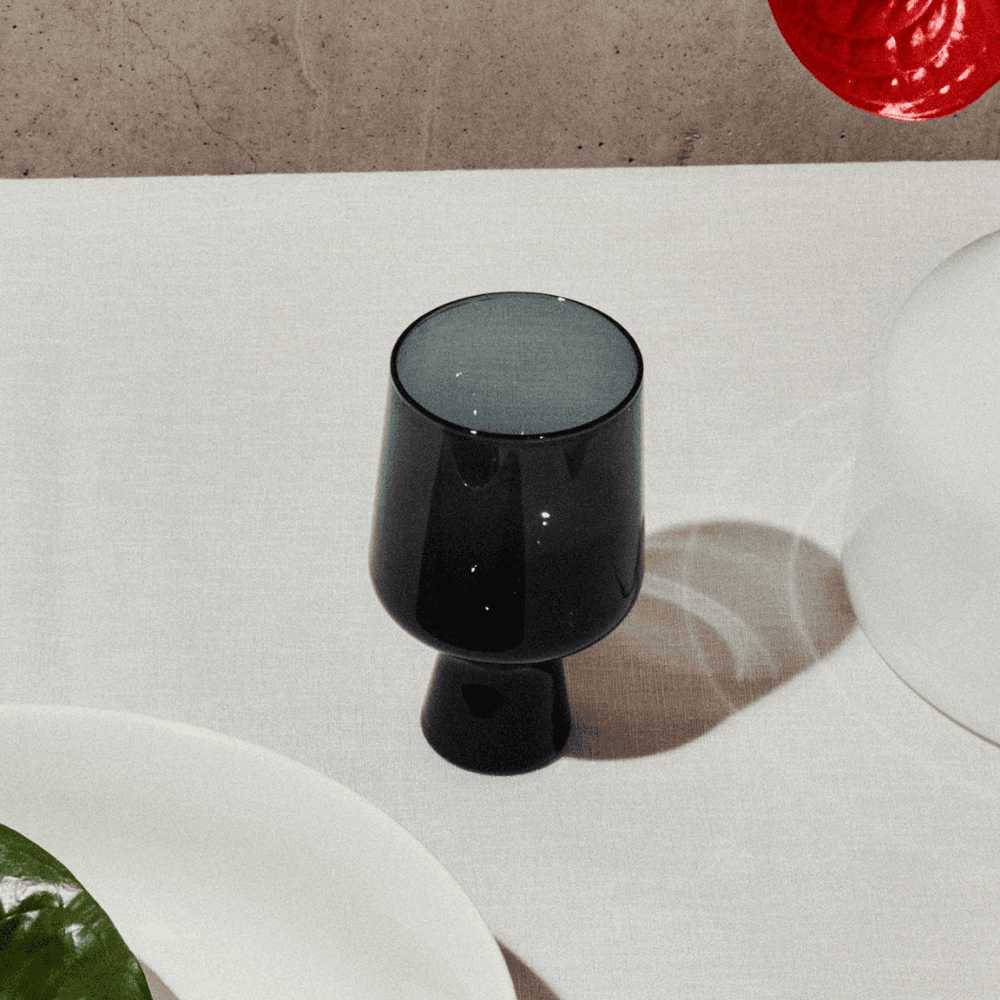 Solare Set of 2 Goblets, Dark Grey