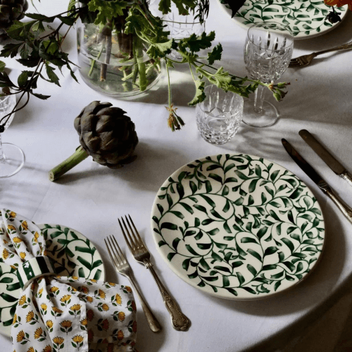 Image showing the Scroll Charger Plate, D30cm, Green product.