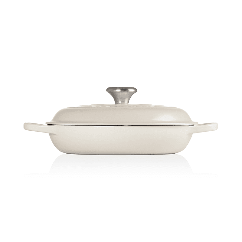 Signature Cast Iron Shallow Casserole, 26cm, Meringue