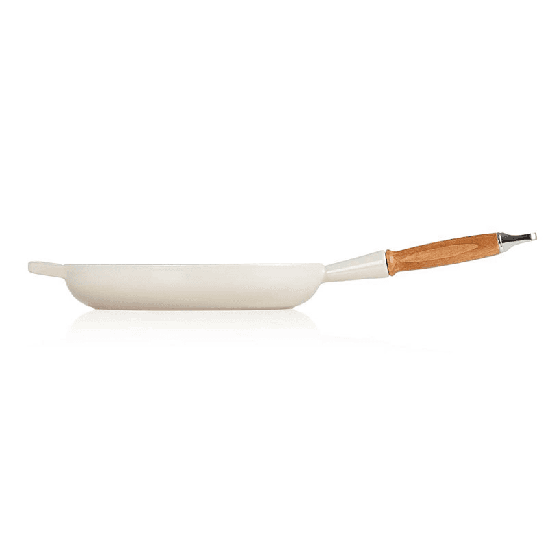 Signature Cast Iron Frying Pan with Wooden Handle