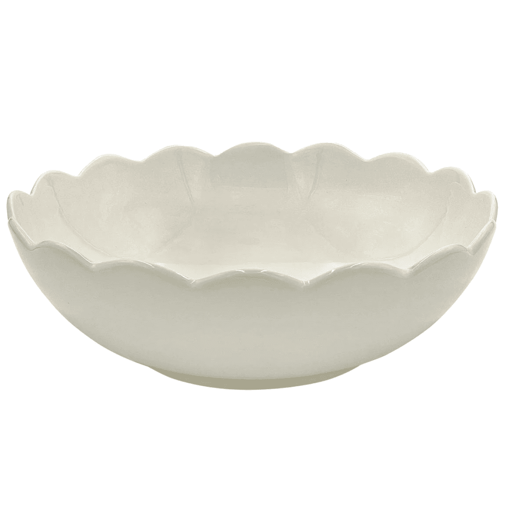Scalloped Salad Bowl, Cream