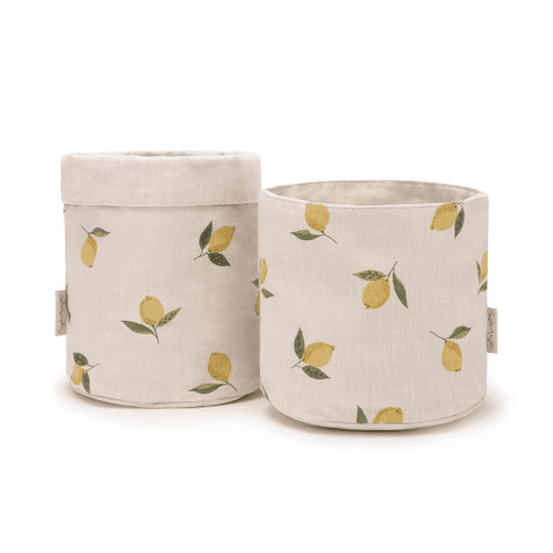Image showing the Lemons Set of 2 Bread Baskets, Natural product.
