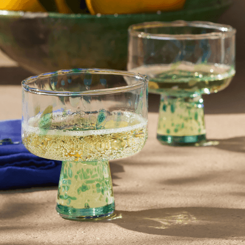 Image showing the Sea Glass Set of 2 Cocktail Glasses, 250ml, Ocean Green product.