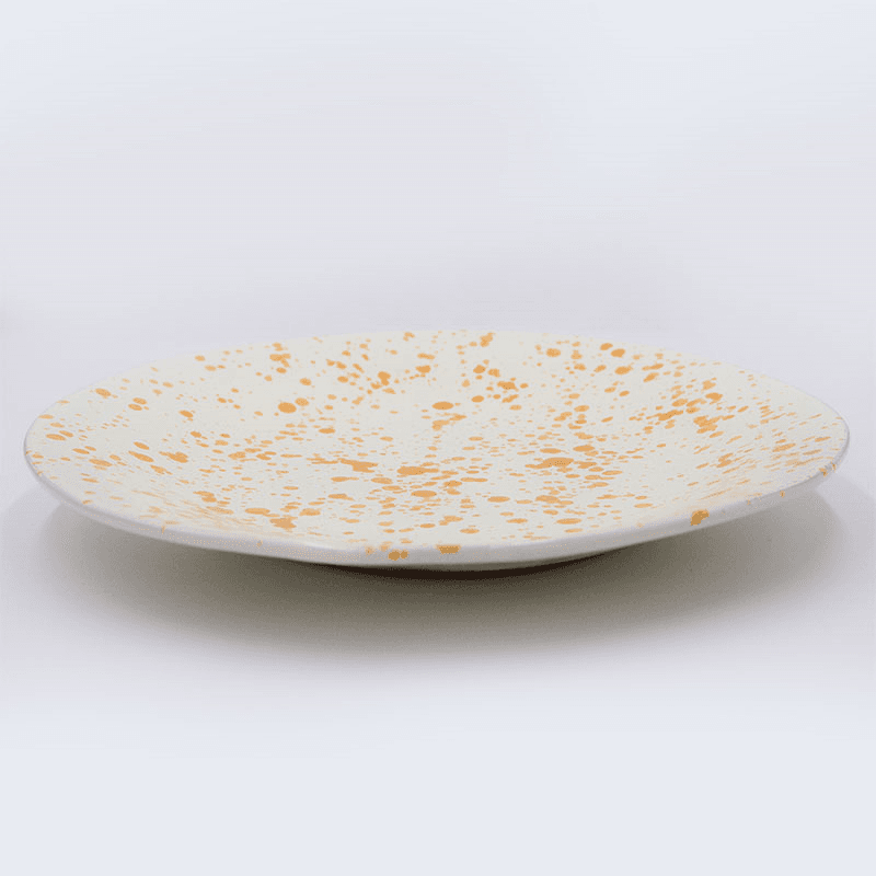 Splatter Shallow Serving Bowl, D29cm, Burnt Orange