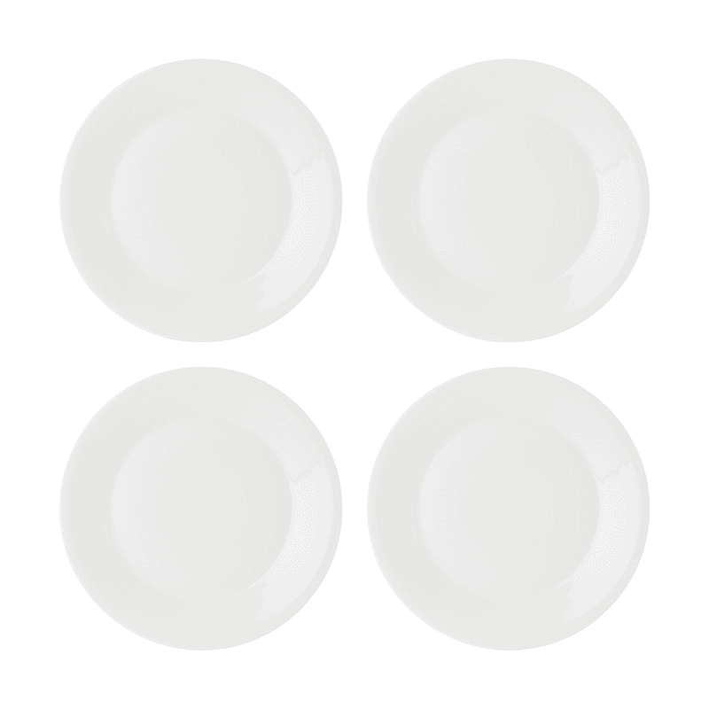 Pure Side Plates Set of 4, D23cm, White