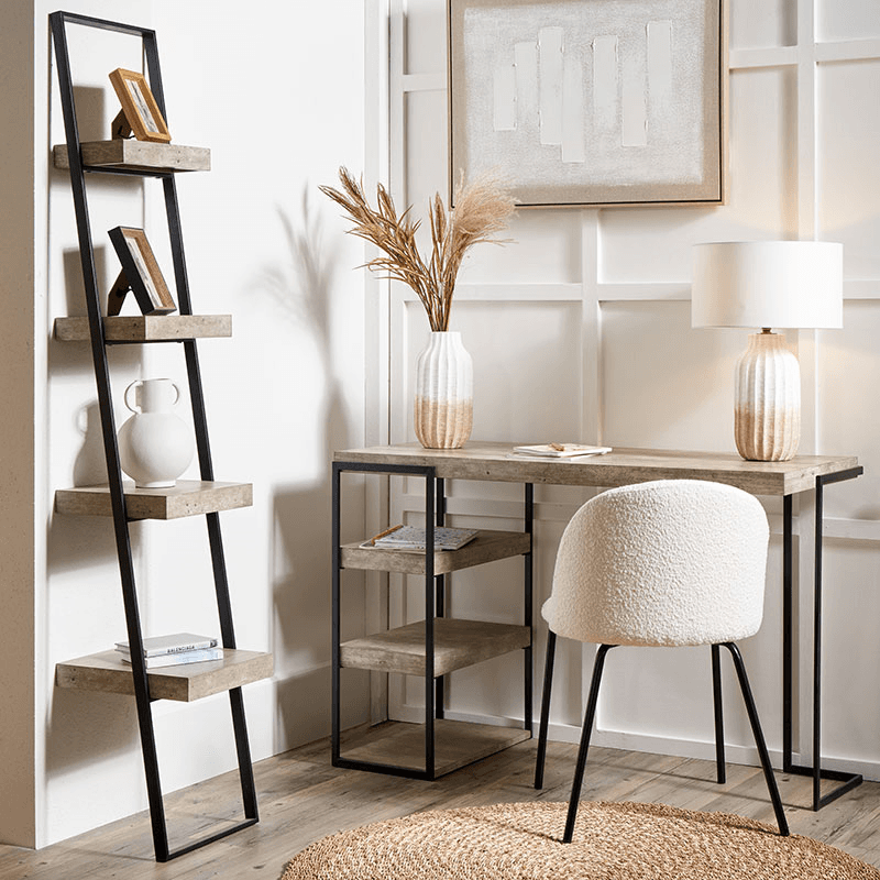 Jersey 4 Shelf Unit, Grey & Black
